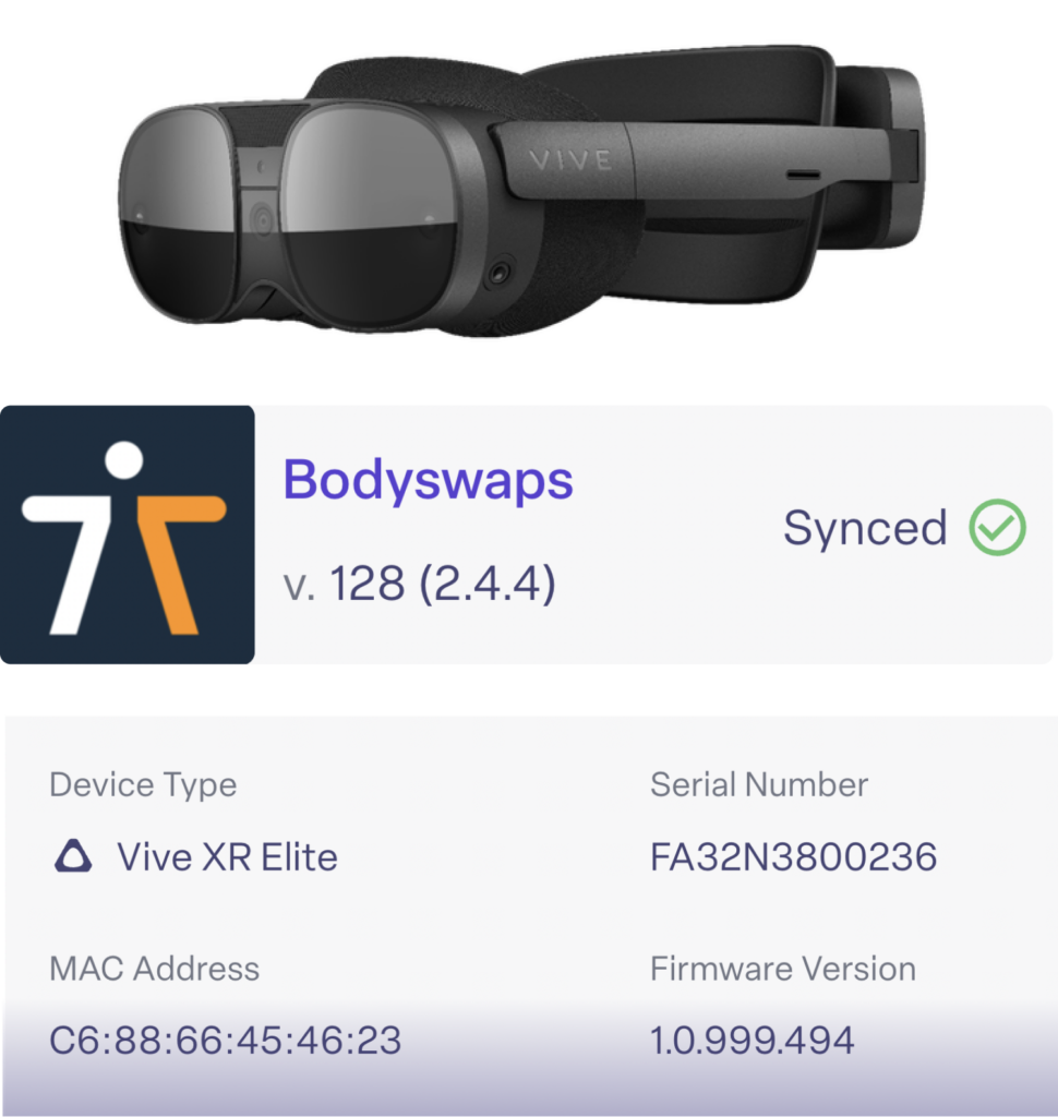 HTC bodyswap dashboard